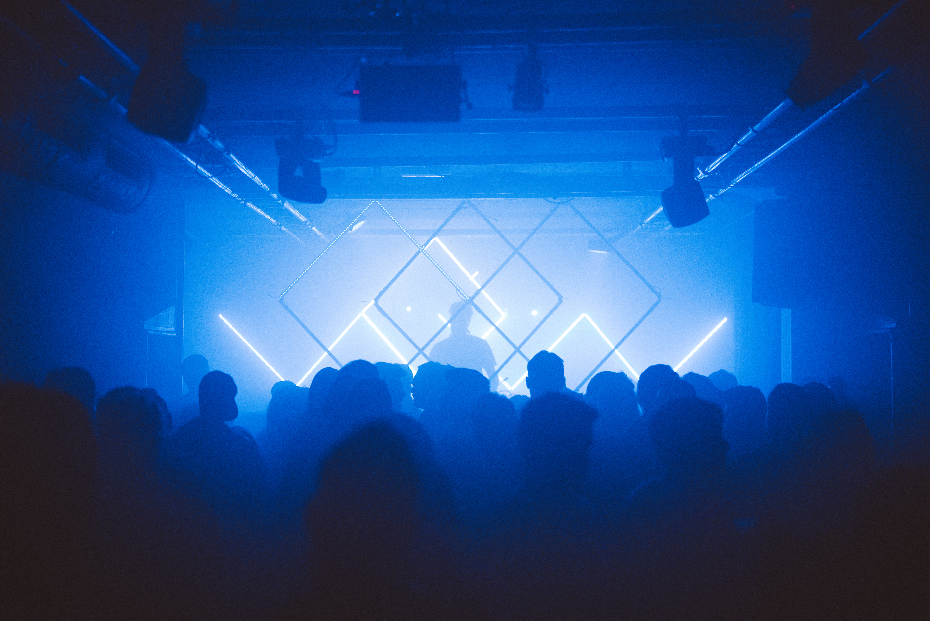 La Graviere dancefloor at night with red lasers