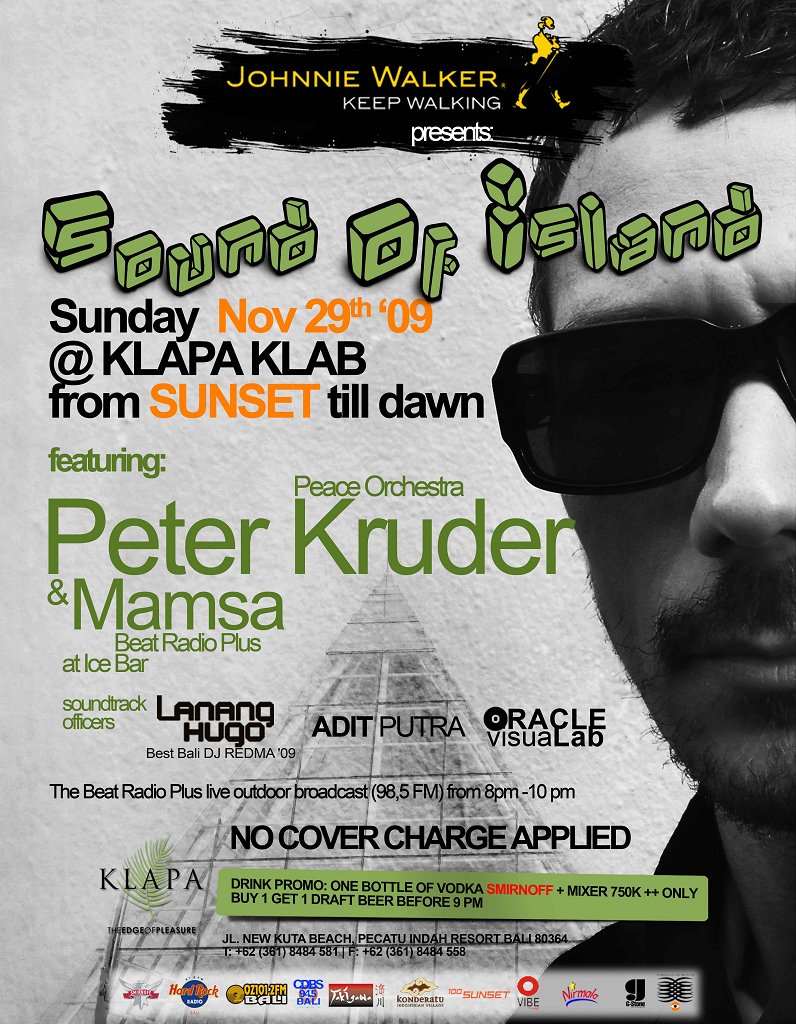 Peter Kruder In Bali at Klapa, Indonesia