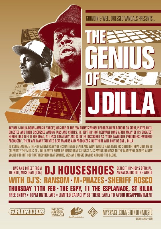 J Dilla Tribute Night at Hotel Esplanade, Melbourne