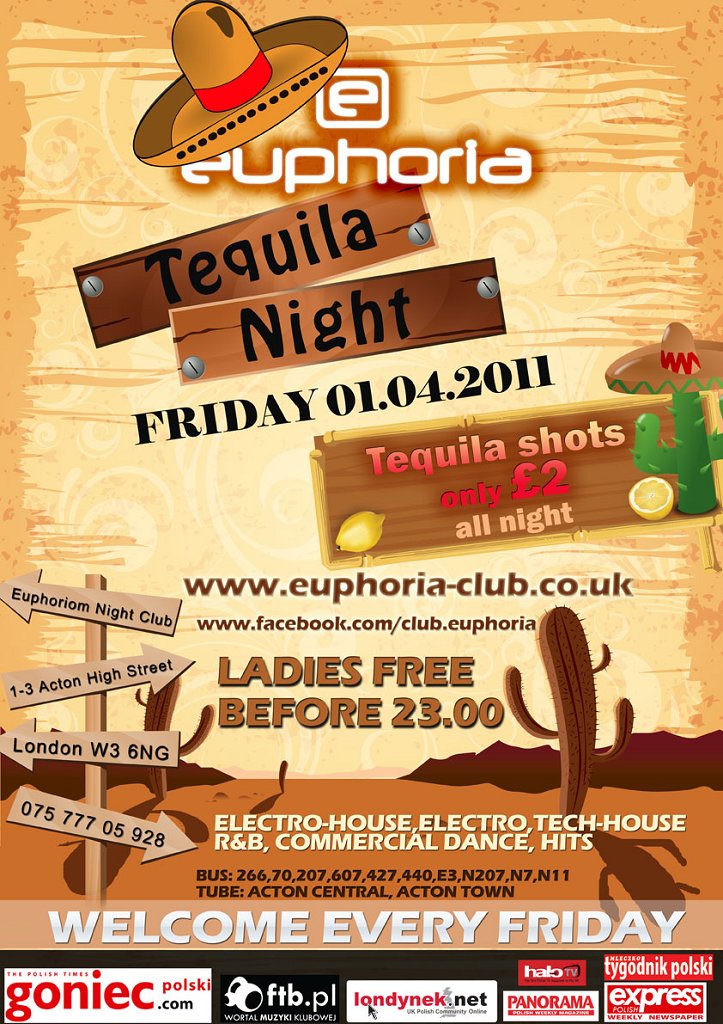 Tequila Night at Euphoriom Nightclub, London