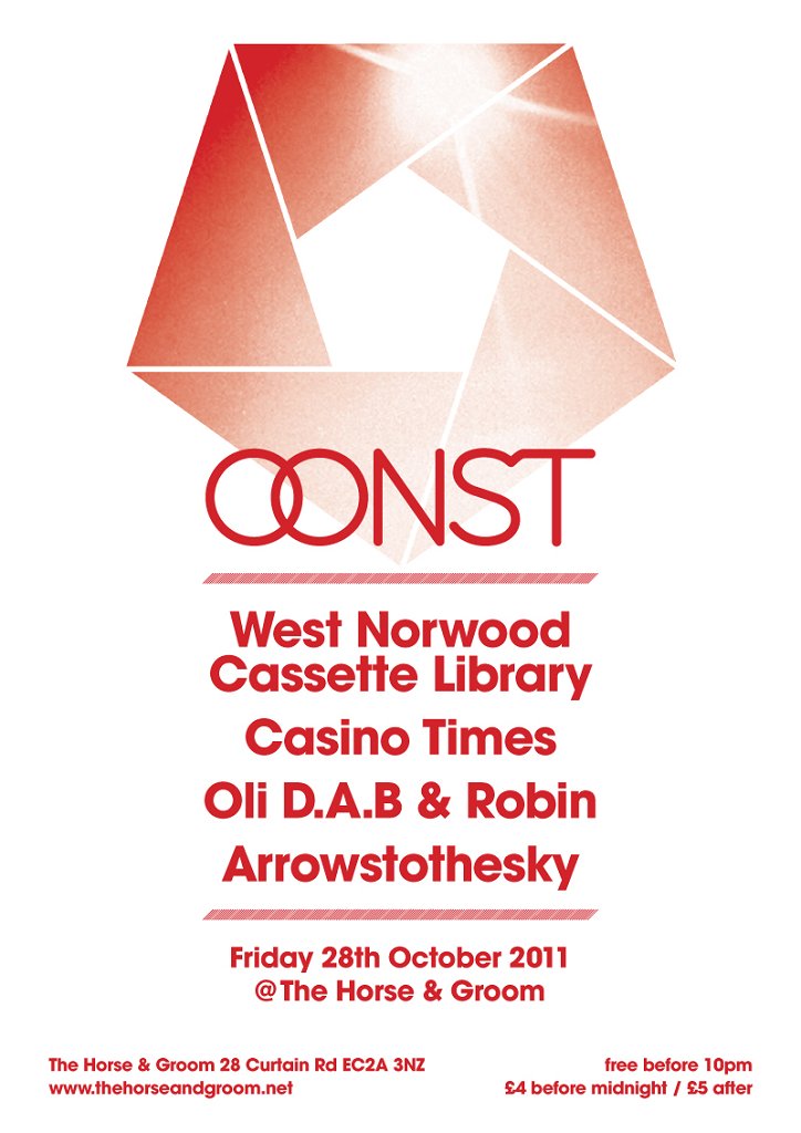 Oonst presents West Norwood Cassette Library & Casino Times at The Horse & Groom, London (2011) ⟋ RA