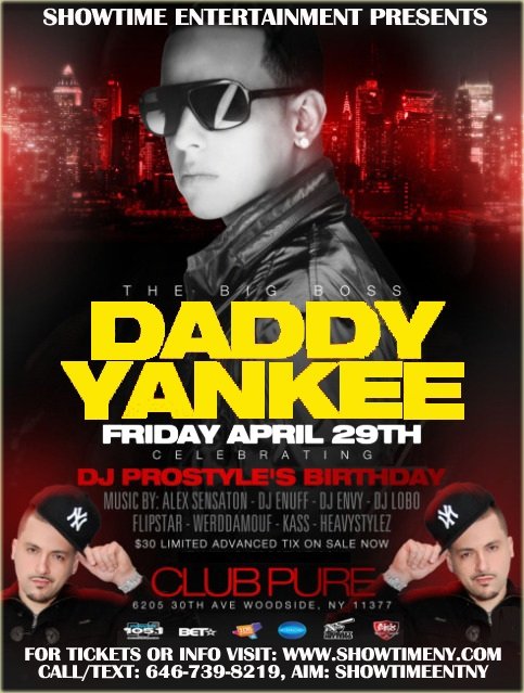 Daddy Yankee at Pure Night Club, New York