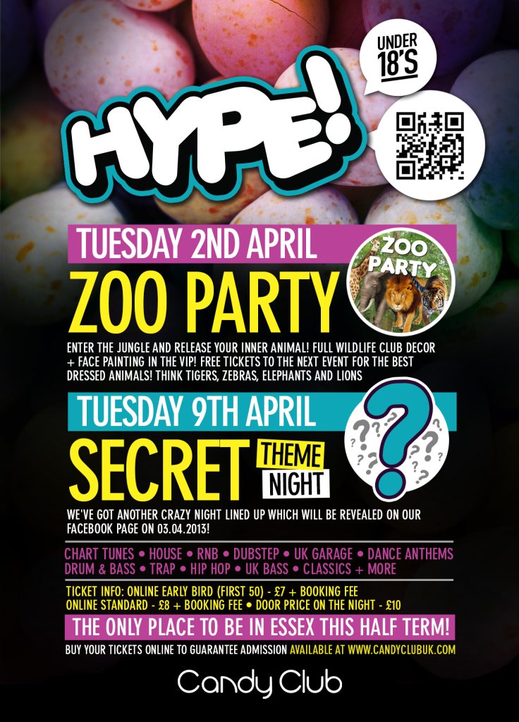 Hype! Under 18's 'Zoo Party' at Candy Club, South + East