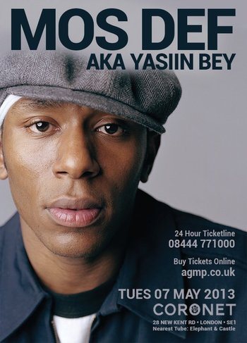 Yasiin Bey aka Mos Def for Art Comes First, London 2013