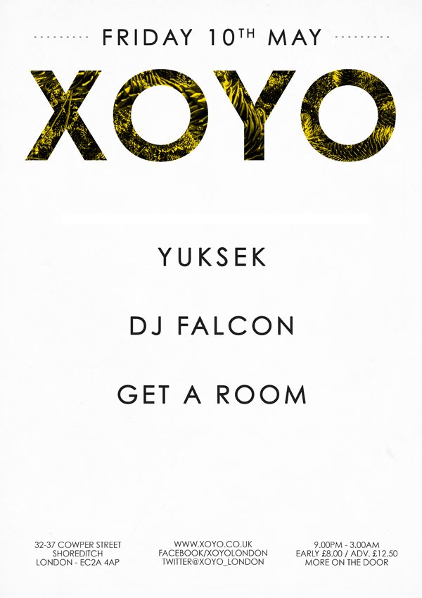 Partyfine presents: Yuksek x DJ Falcon x Get A Room at XOYO, London (2013) ⟋ RA