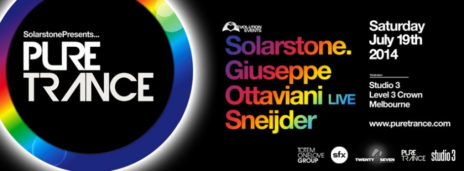 Solarstone presents Pure Trance ft Solarstone, Giuseppe Ottaviani, Sneijder  at Crown Casino Palladium Ballroom, Melbourne