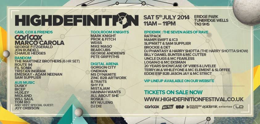 High Definition Festival 2014 at Eridge Park, South + East