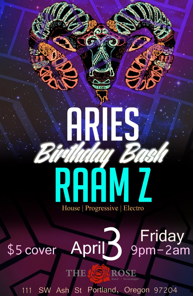 Aries Birthday Bash Bar Lounge at The Rose Portland