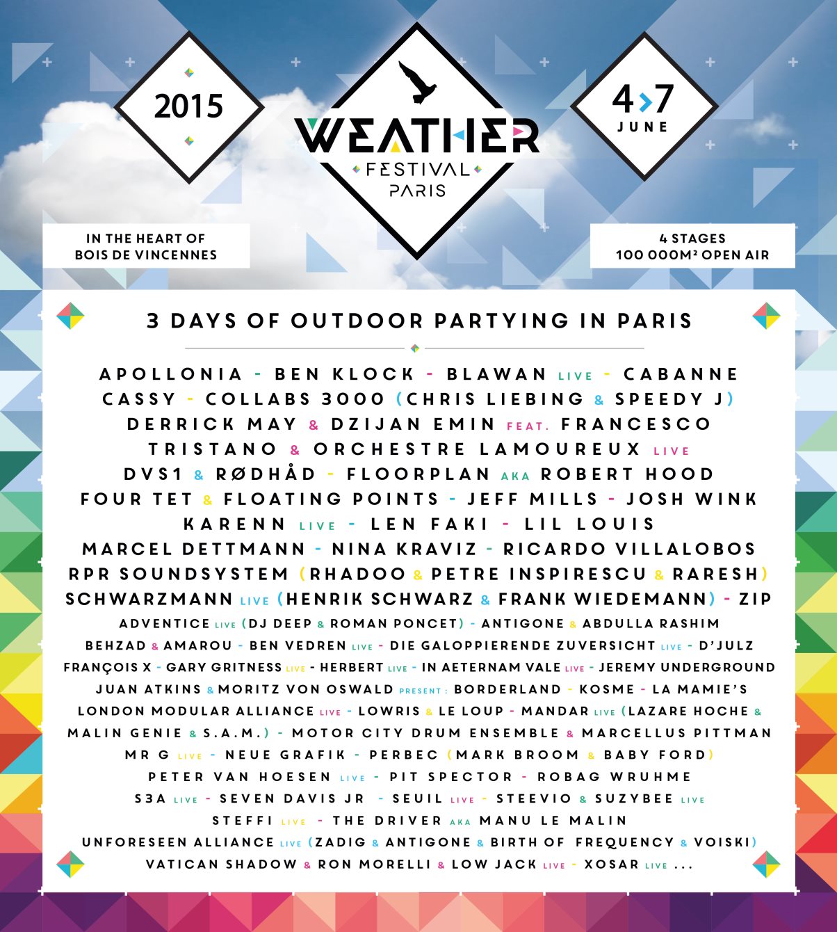 Weather Festival 2015 at Plaine de Jeux du Polygone (Bois de Vincennes),  Paris