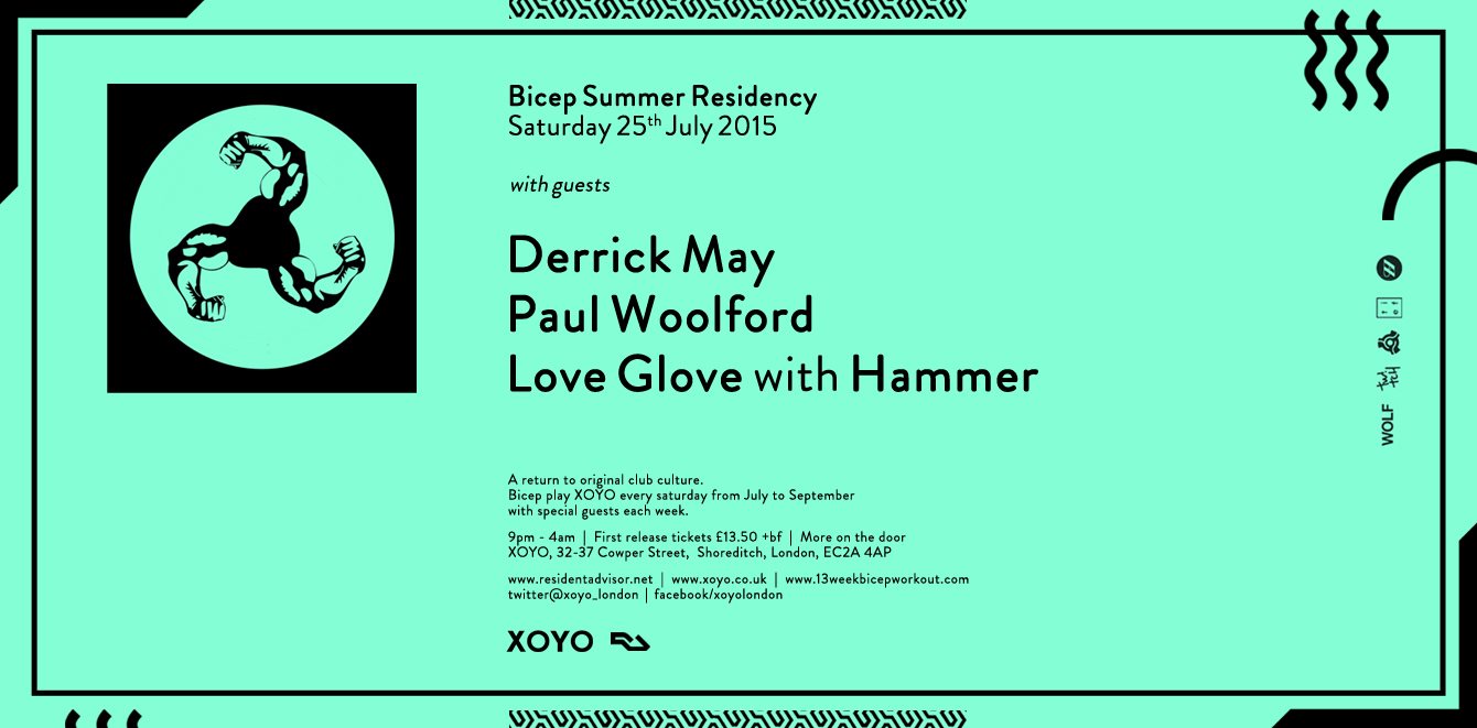 Bicep + Derrick May + Paul Woolford + Room 2: Love Glove with 