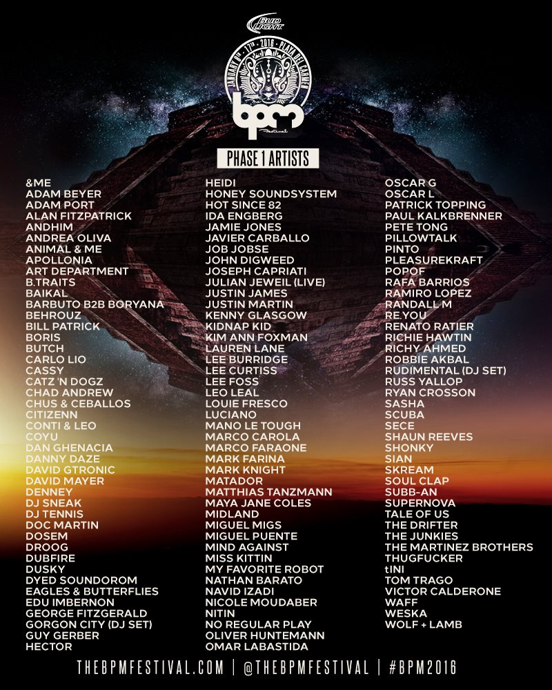 The BPM Festival 2016 at Playa del Carmen Mexico