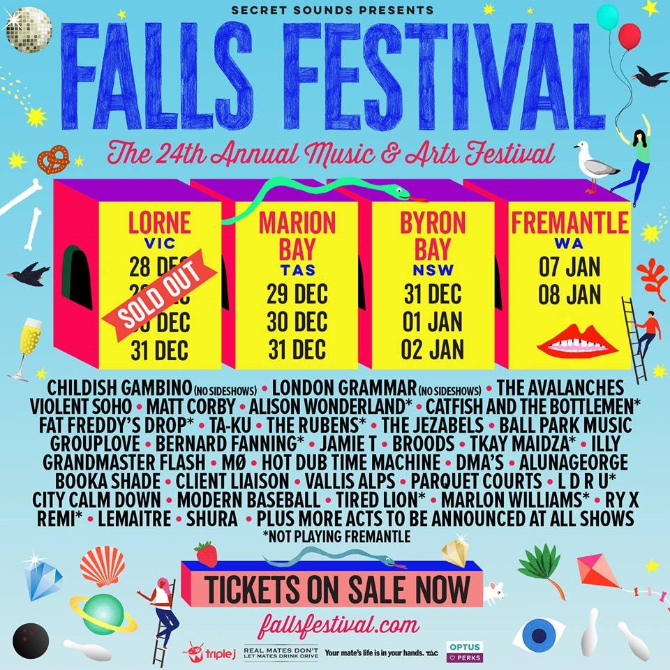 Falls Festival Lorne 2016 at TBA - Lorne, Victoria