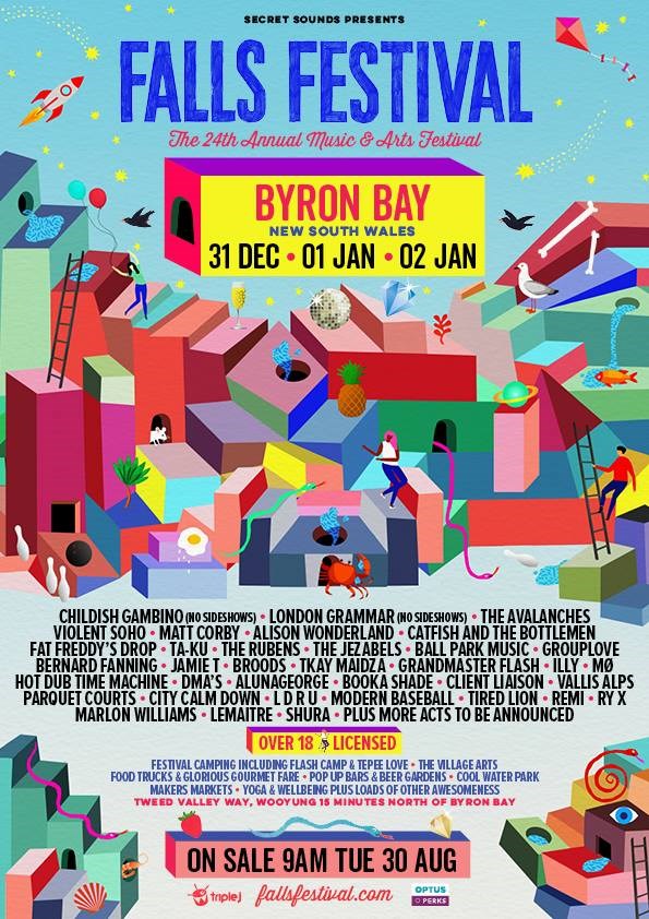 Falls Festival Byron Bay 2016 at North Byron Parklands, Sydney