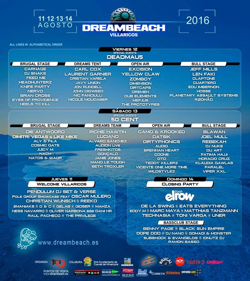 Dreambeach Villaricos 2016 at Playa Villaricos, Almeria, South