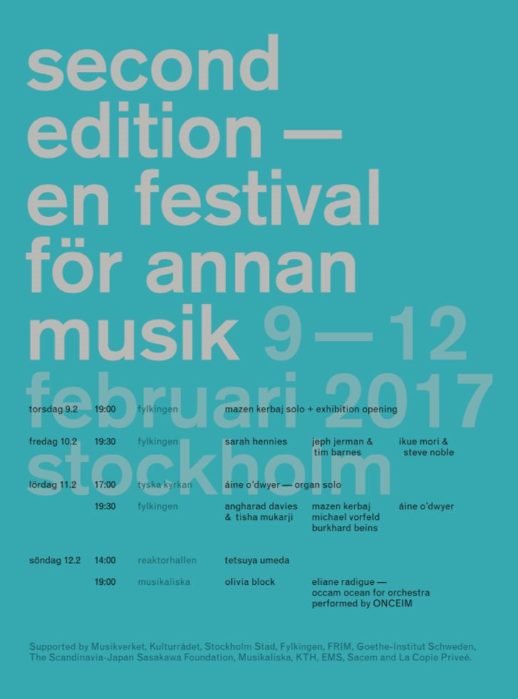 Second Edition — Festival for Other Music at Fylkingen, Stockholm