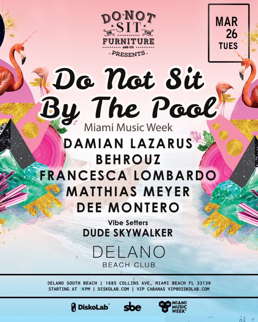 Do Not Sit By The Pool at Delano Beach Club, Miami