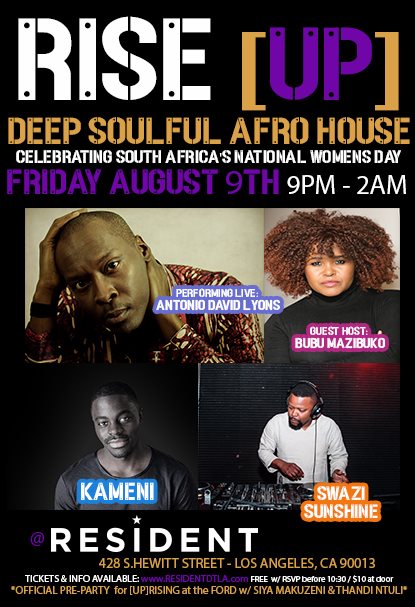 RISE[UP] Deep Soulful Afro House Celebrating South Africa's