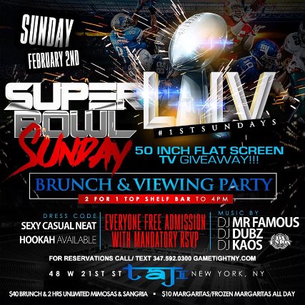 Superbowl flyer alt with VIEW MENU - BeachHouse bar + grill