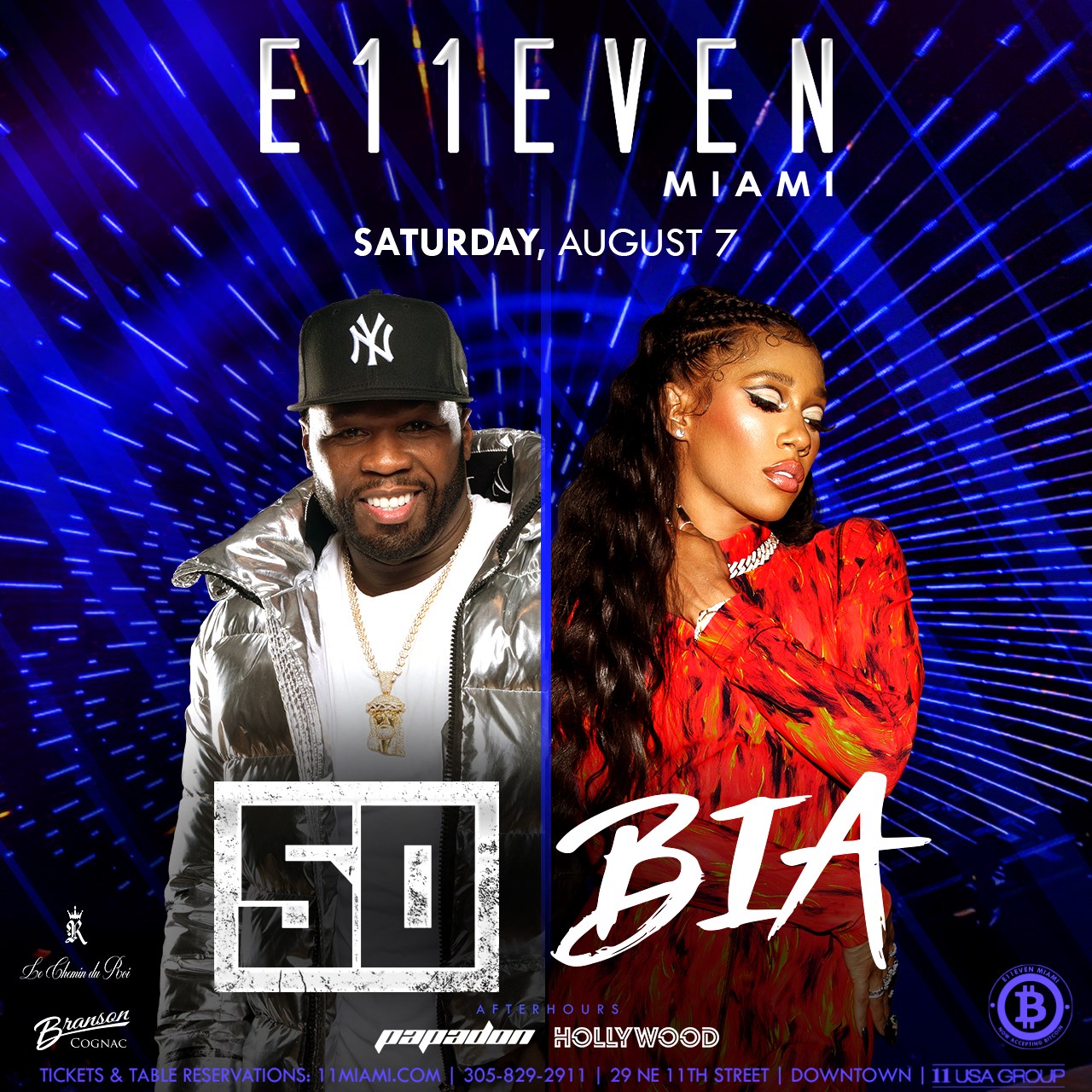 50 Cent + Bia at E11EVEN MIAMI, Miami