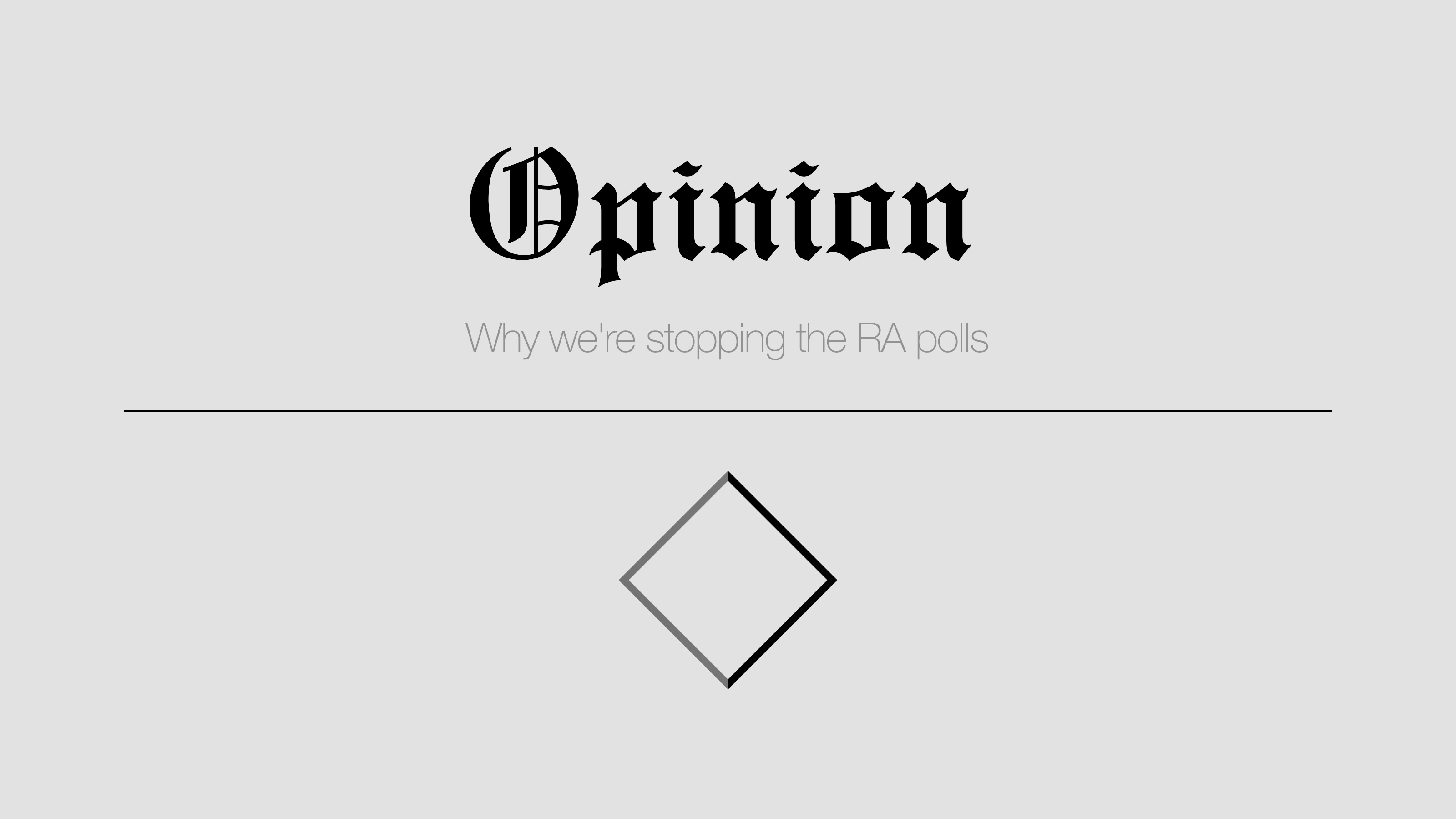 Opinion: RA pollsの実施終了について