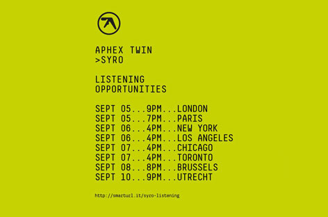 Warp Announce Aphex Twin Album Listening Events News Ra