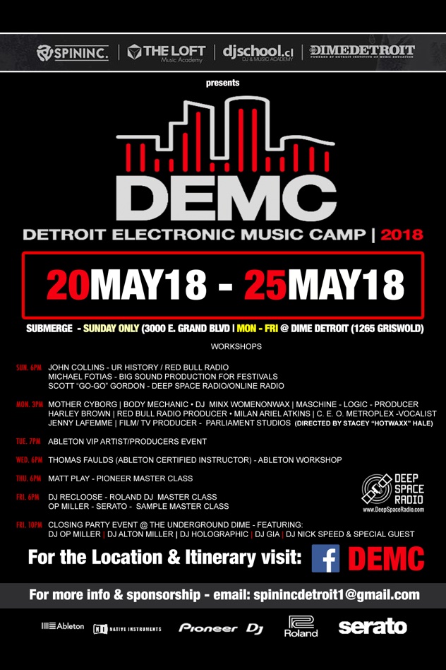 Juan Atkins, Recloose, DJ Minx teach free at Detroit